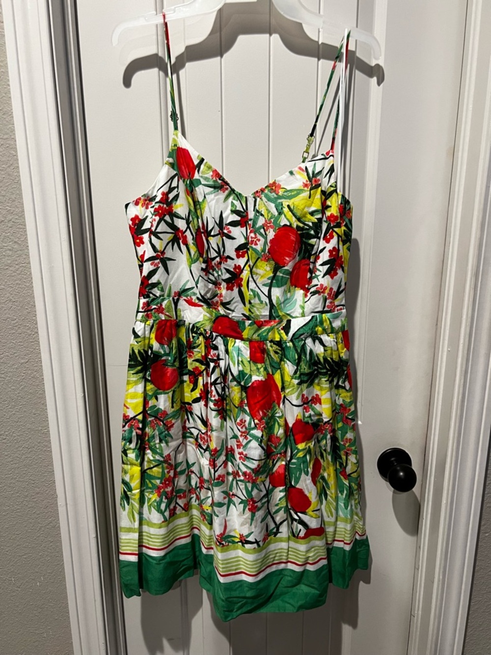NWT crown & ivy tropical Floral Summer Dress Red, Green & Yellow women’s sz xl